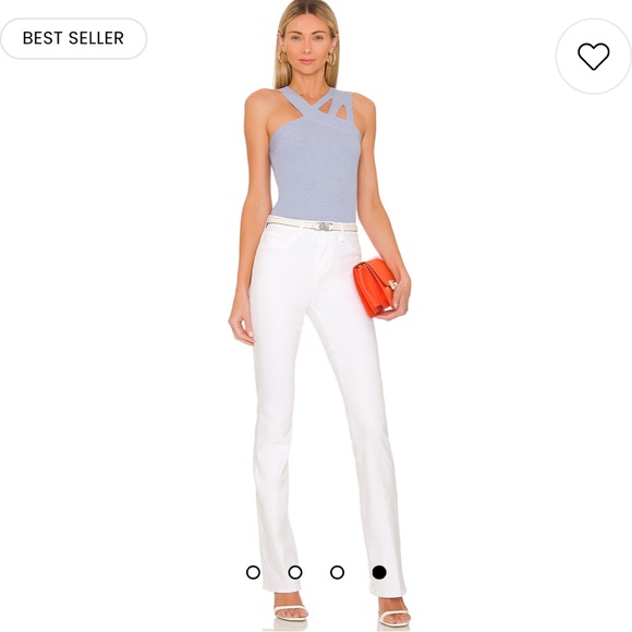 L'AGENCE Selma High Rise Sleek Baby Boot in Blanc Size 30 NWT - Picture 1 of 16